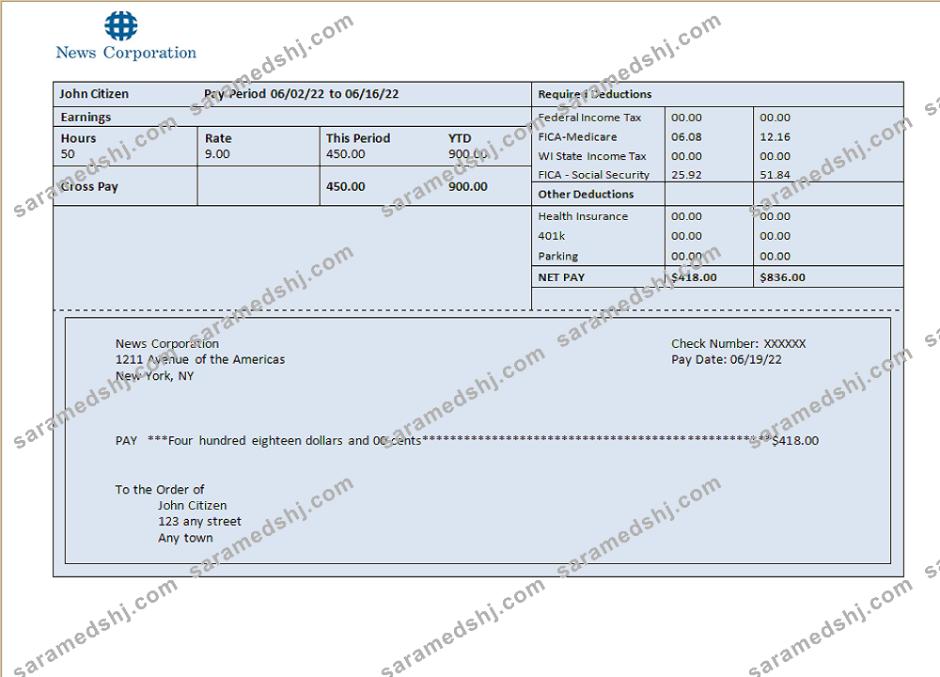 USA media company employee sheet